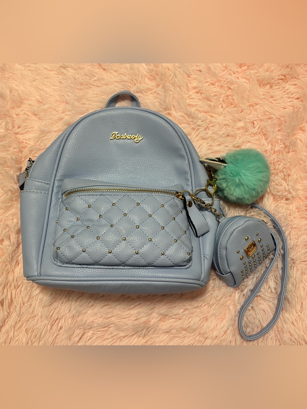 Danbaoly quilted mini backpack mini purse pre owned